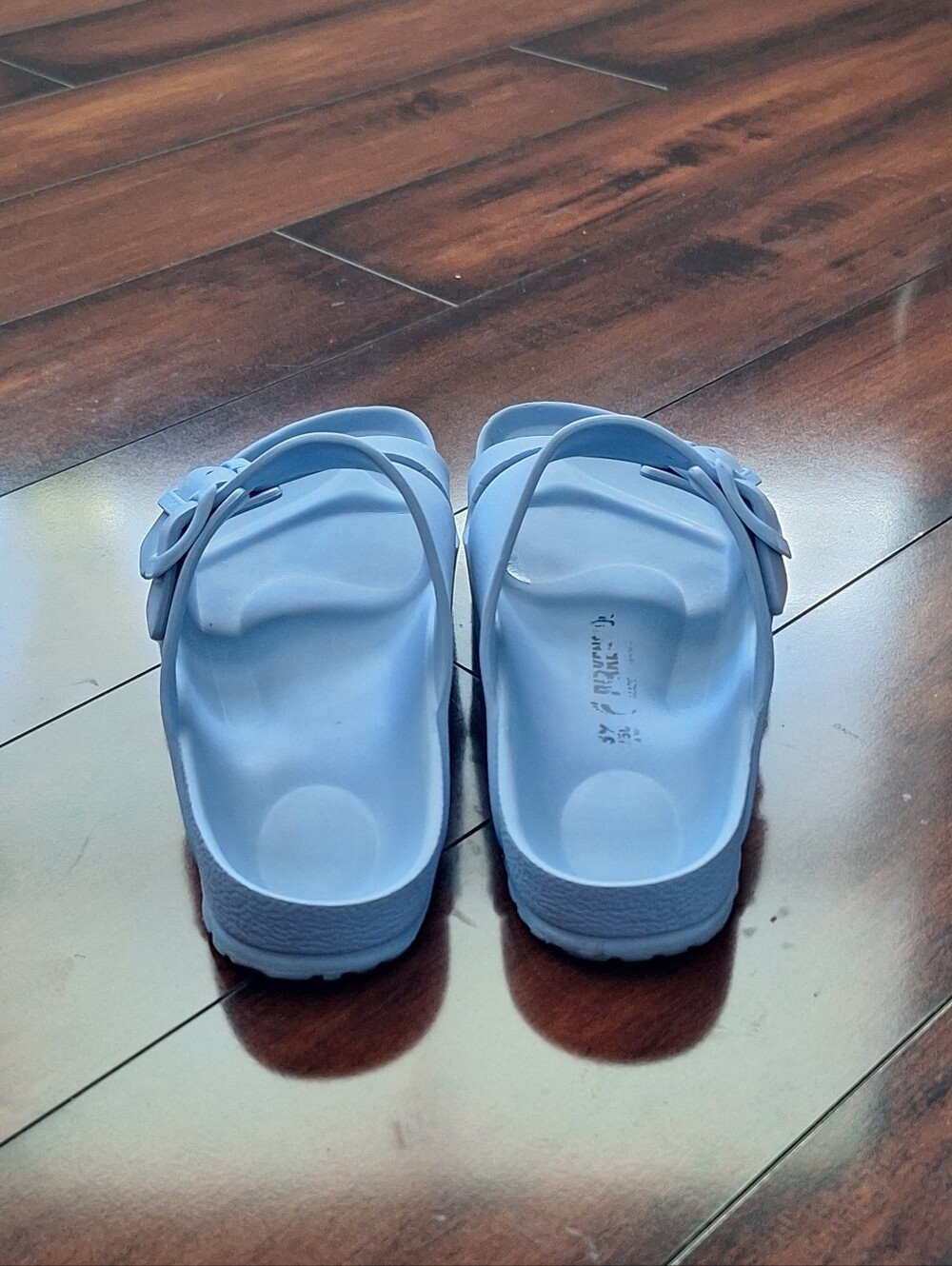 Birkenstock Arizona EVA Sandals Light Blue EU 39 Waterproof Double Strap Slides - Picture 6 of 8